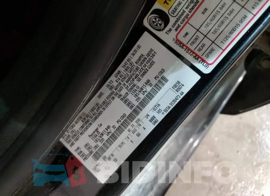 3FADP4BJXEM160391 Photo# 12