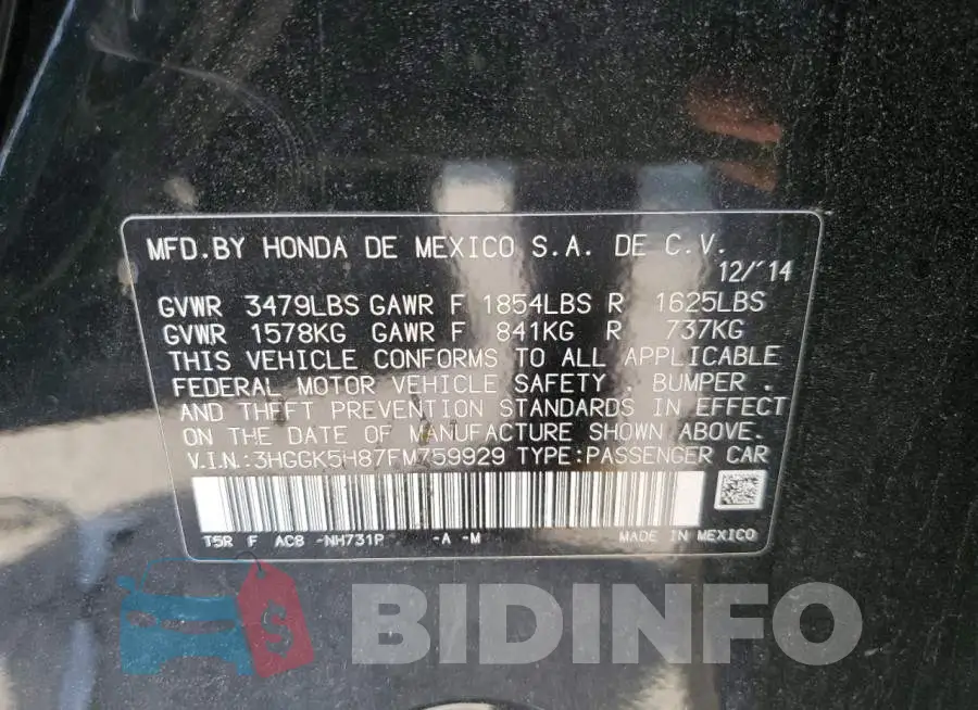 3HGGK5H87FM759929 Photo# 12