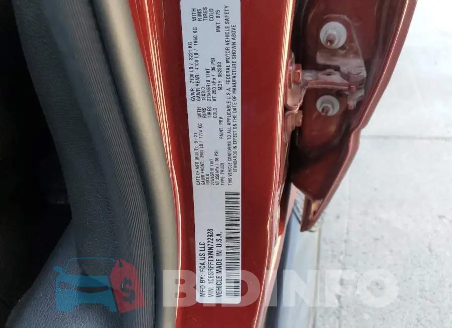 1C6SRFFTXMN772928 Photo# 12