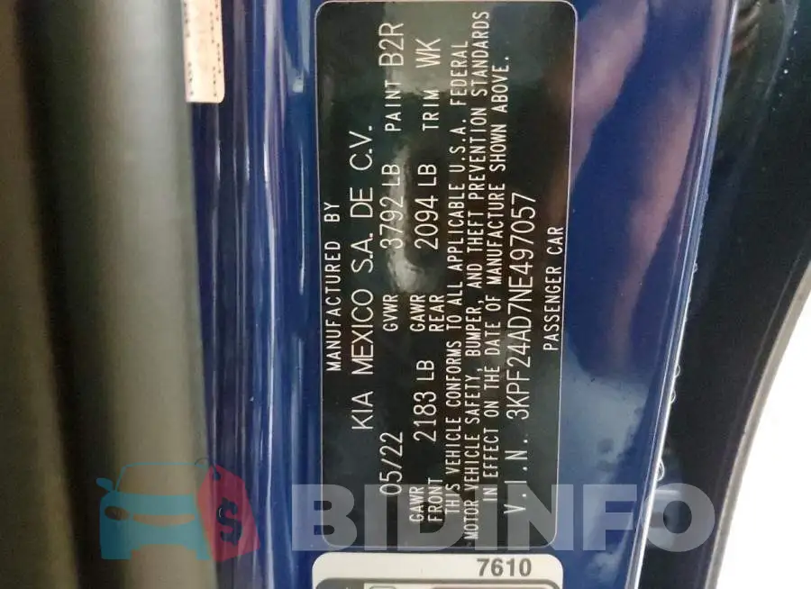 3KPF24AD7NE497057 Photo# 13