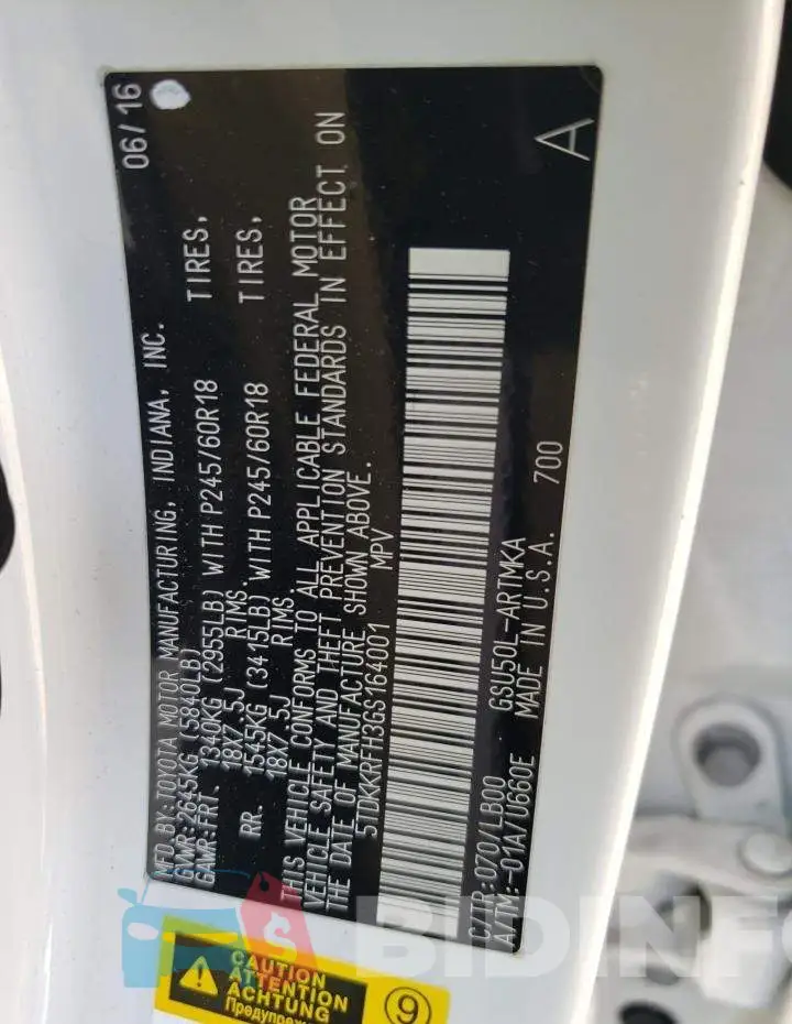 5TDKKRFH3GS164001 Photo# 12