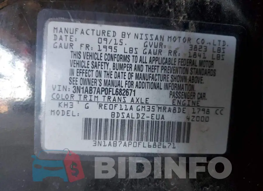 3N1AB7AP0FL682671 Photo# 12