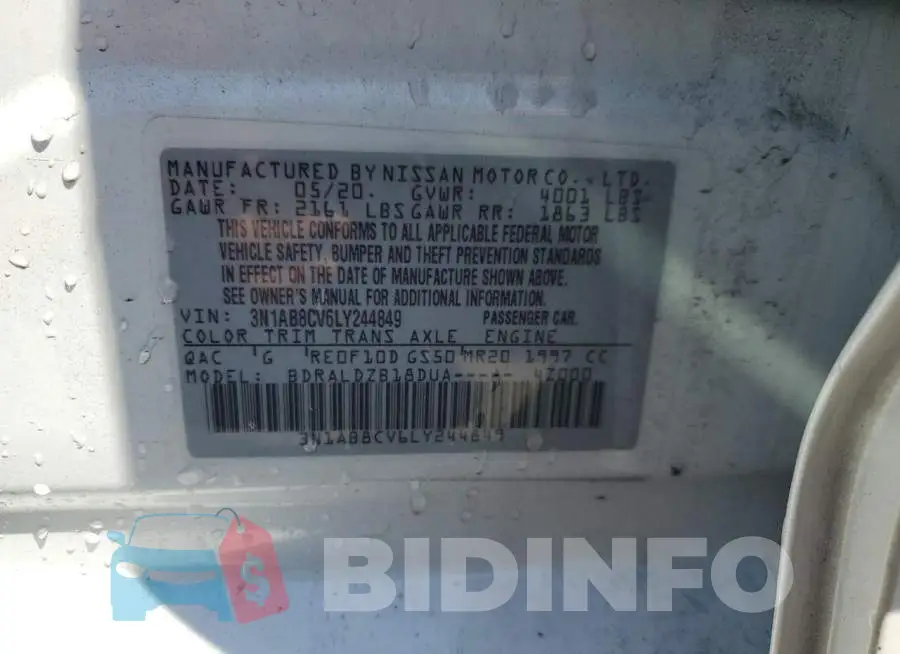 3N1AB8CV6LY244849 Photo# 12