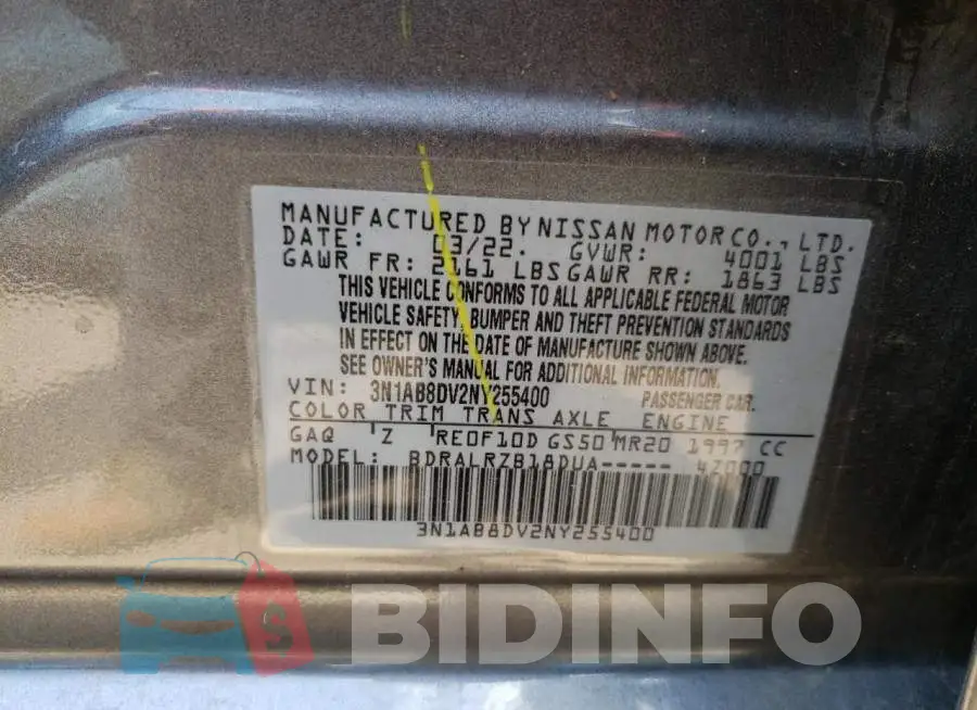 3N1AB8DV2NY255400 Photo# 12