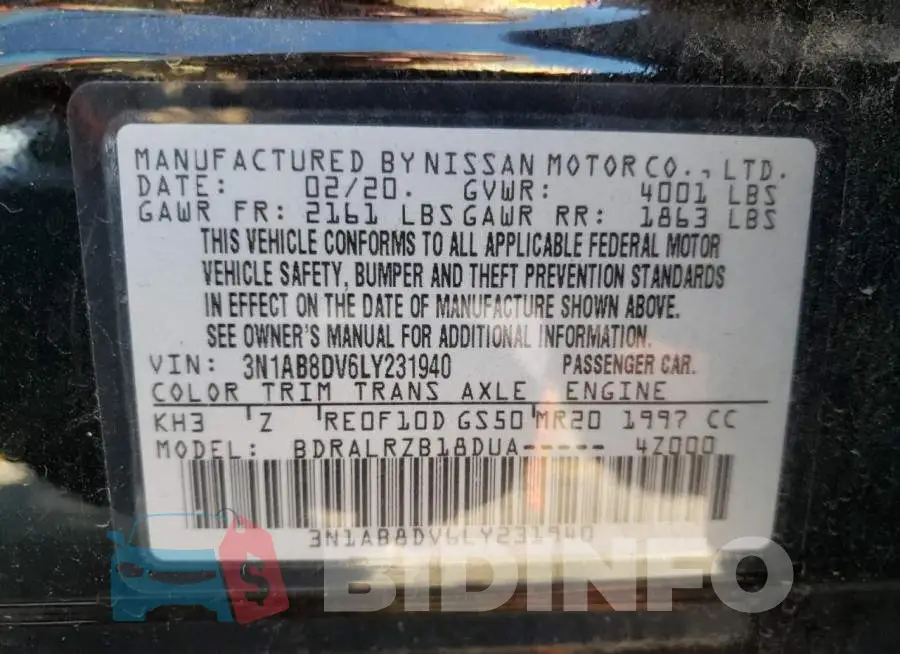 3N1AB8DV6LY231940 Photo# 10