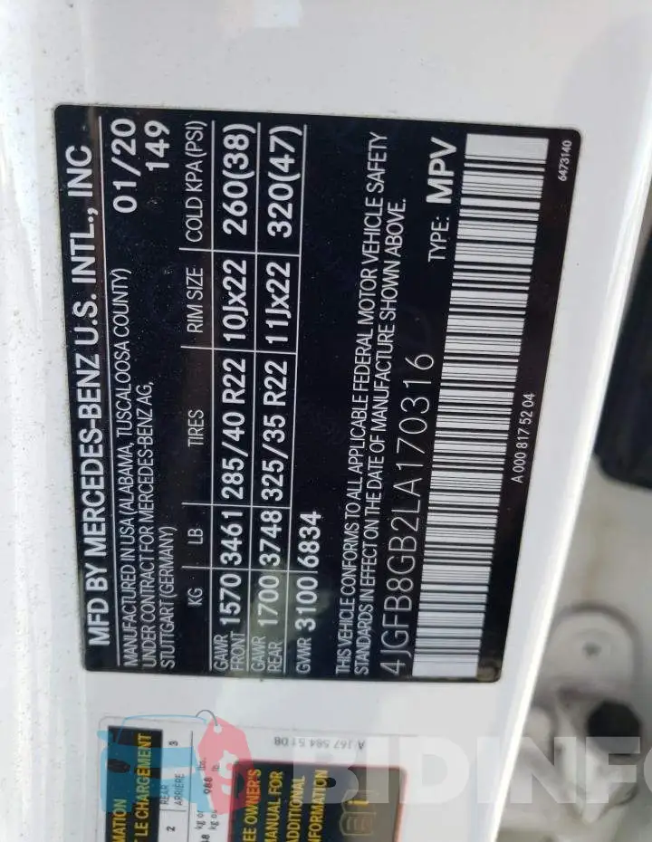 4JGFB8GB2LA170316 Photo# 13