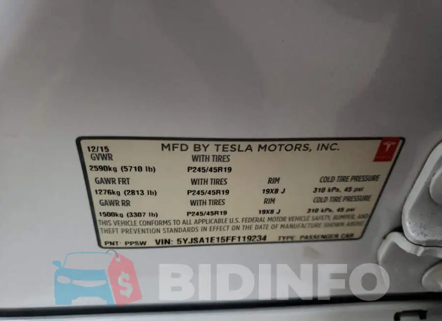 5YJSA1E15FF119234 Photo# 12