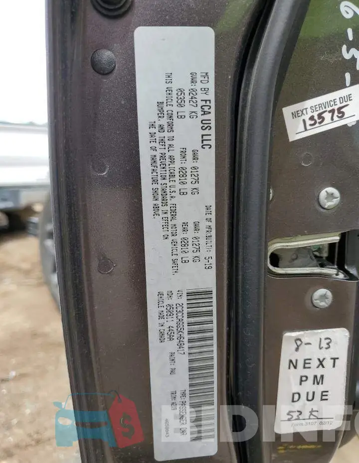 2C3CCAGG5KH648417 Photo# 12