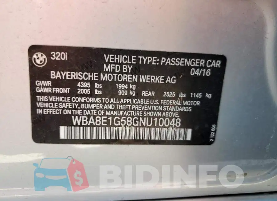 WBA8E1G58GNU10048 Photo# 12