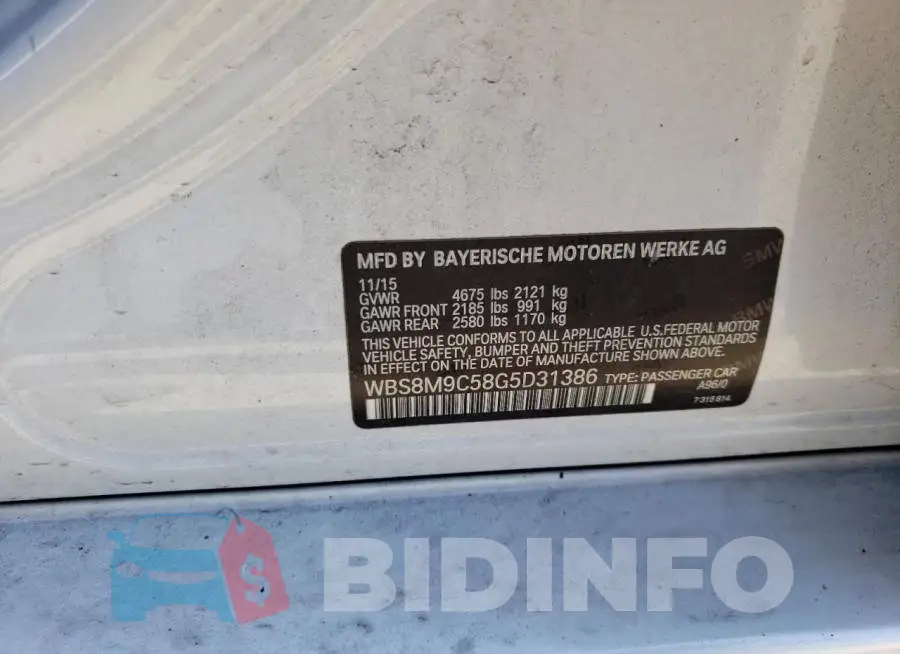 WBS8M9C58G5D31386 Photo# 12