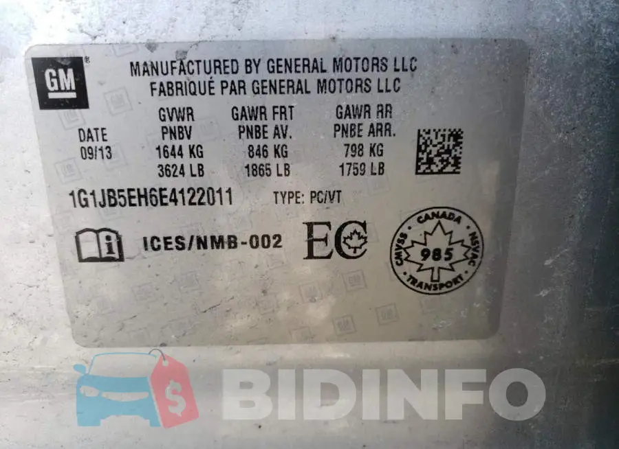 1G1JB5EH6E4122011 Photo# 12