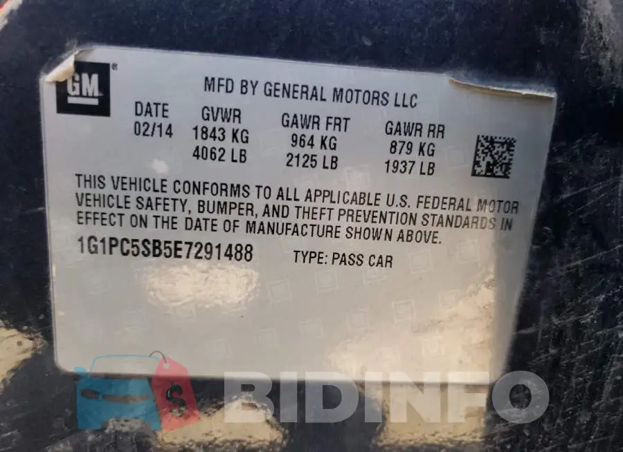1G1PC5SB5E7291488 Photo# 12