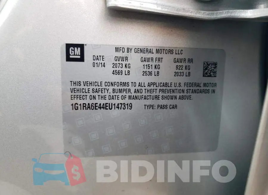 1G1RA6E44EU147319 Photo# 13