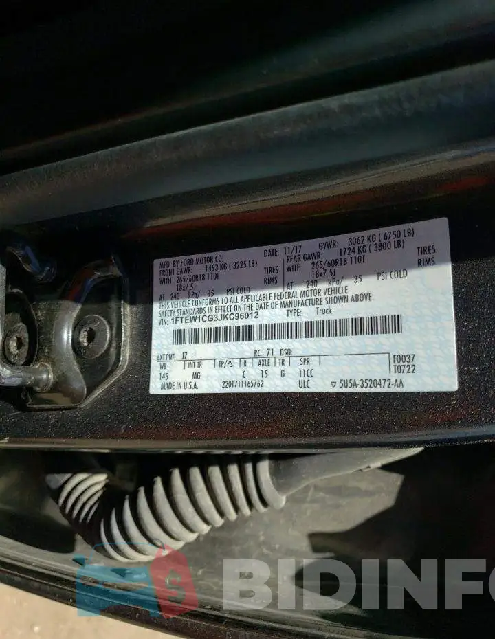 1FTEW1CG3JKC96012 Photo# 12