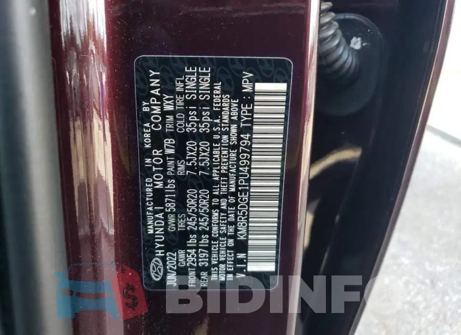 KM8R5DGE1PU499794 Photo# 13