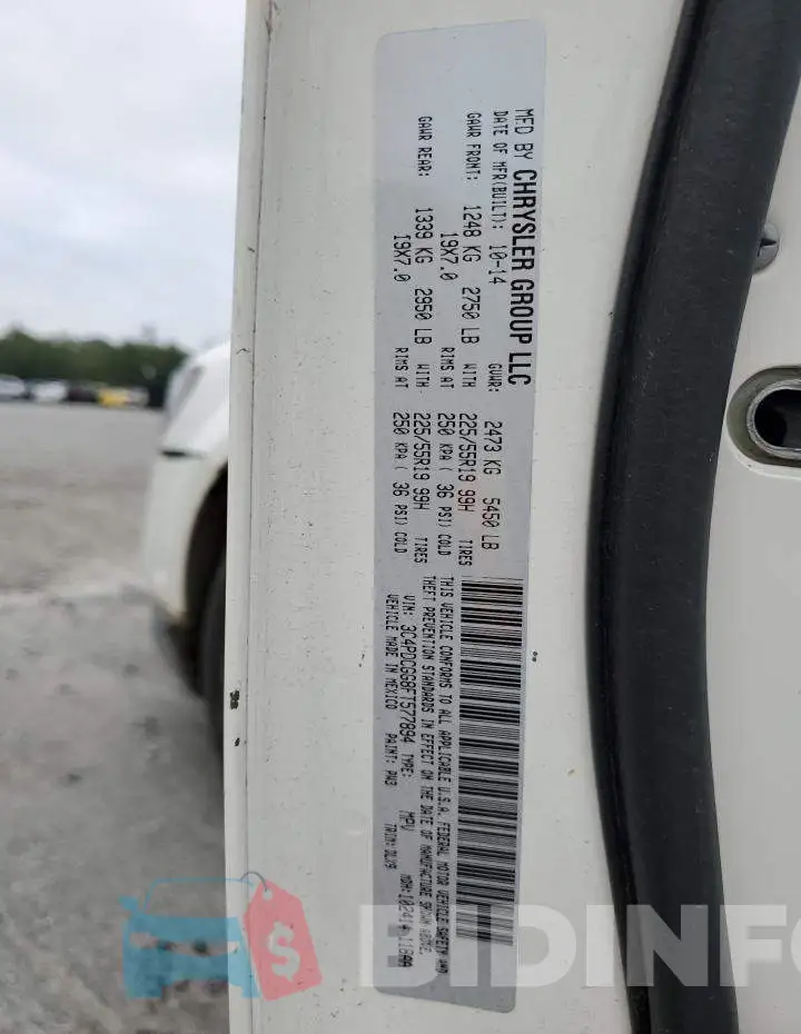 3C4PDCGG8FT577894 Photo# 13