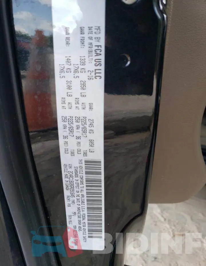 2C4RC1BG9GR291645 Photo# 13