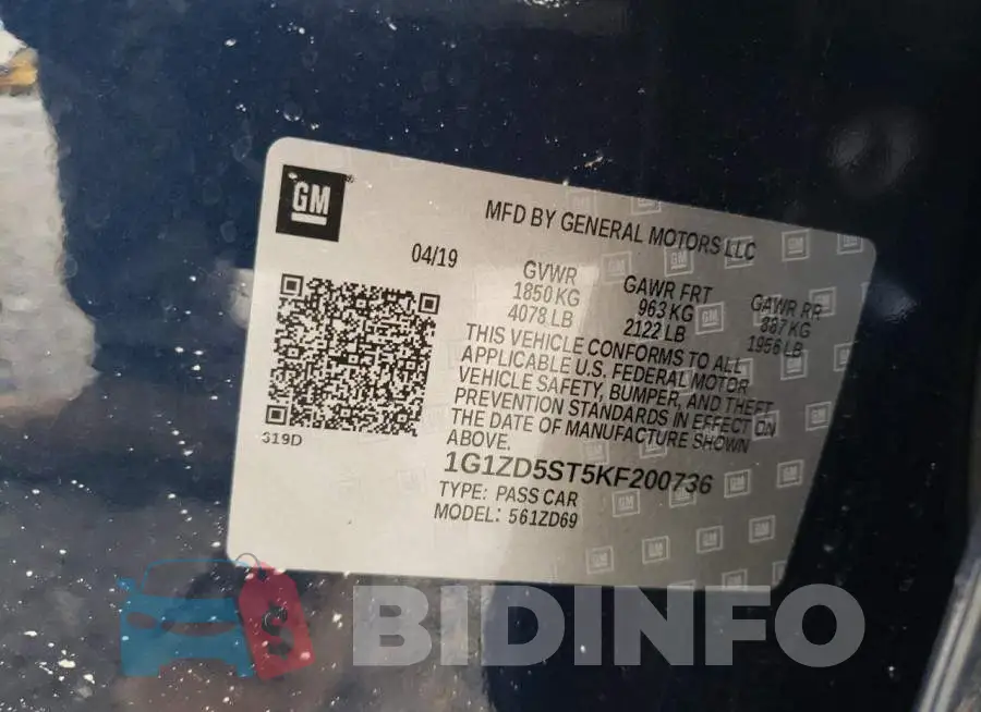 1G1ZD5ST5KF200736 Photo# 12