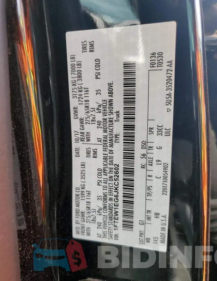 1FTEW1EG6JKC52602 Photo# 12