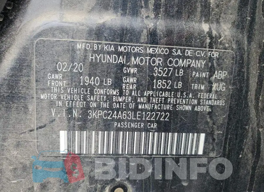 3KPC24A63LE122722 Photo# 12