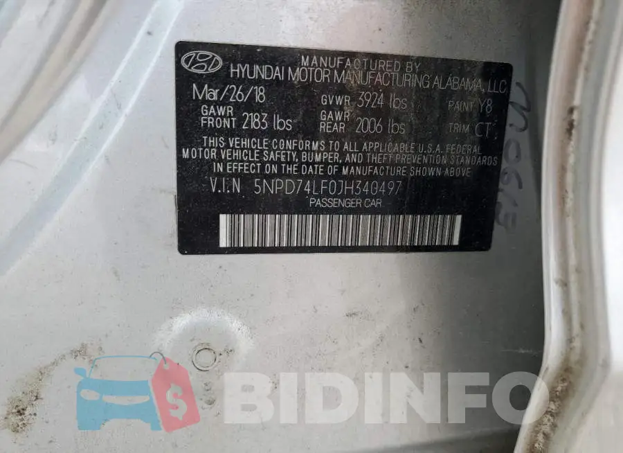 5NPD74LF0JH340497 Photo# 12