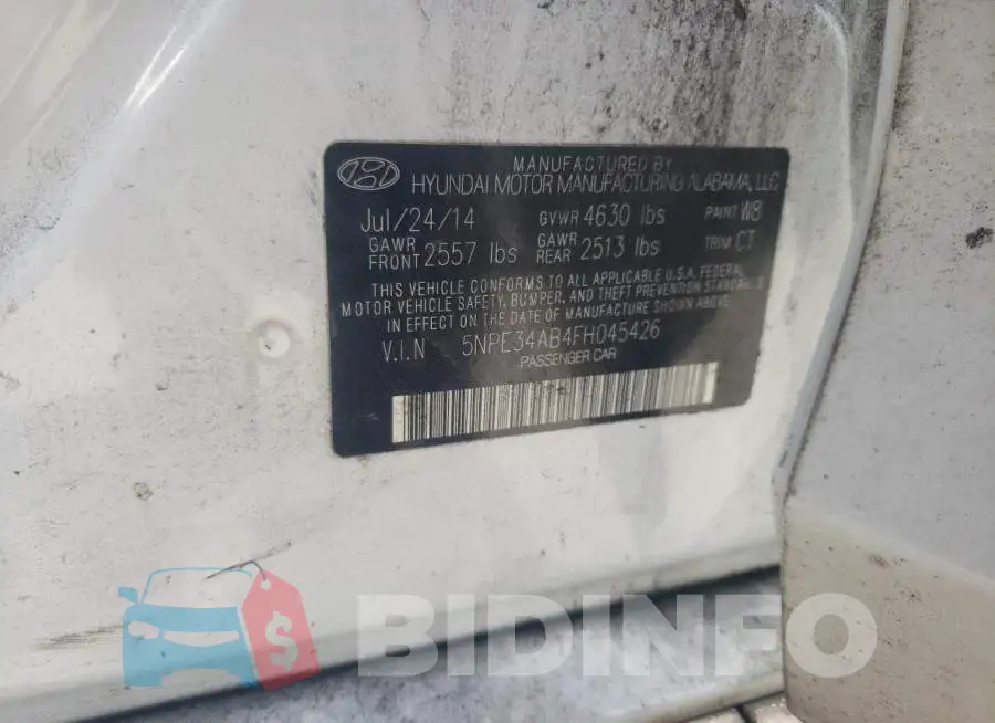 5NPE34AB4FH045426 Photo# 12