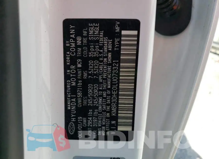 KM8R3DHE0LU073321 Photo# 14