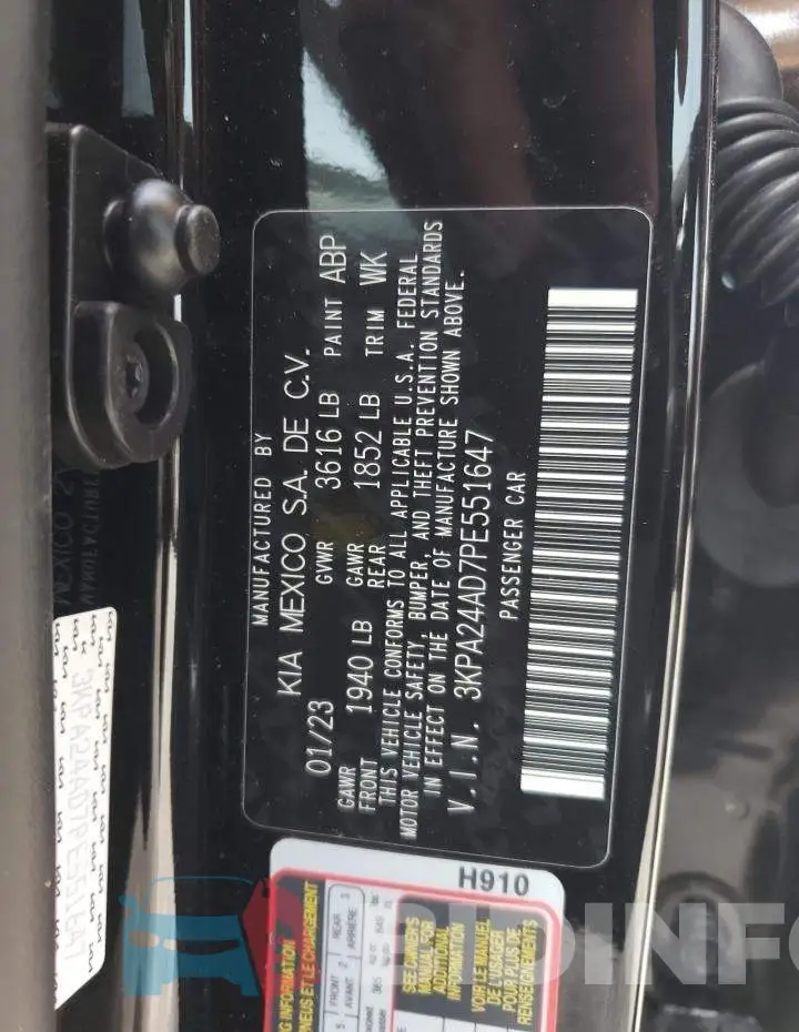 3KPA24AD7PE551647 Photo# 13