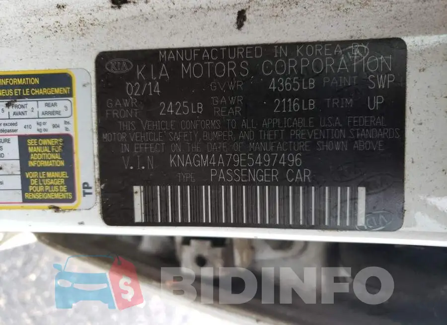 KNAGM4A79E5497496 Photo# 12