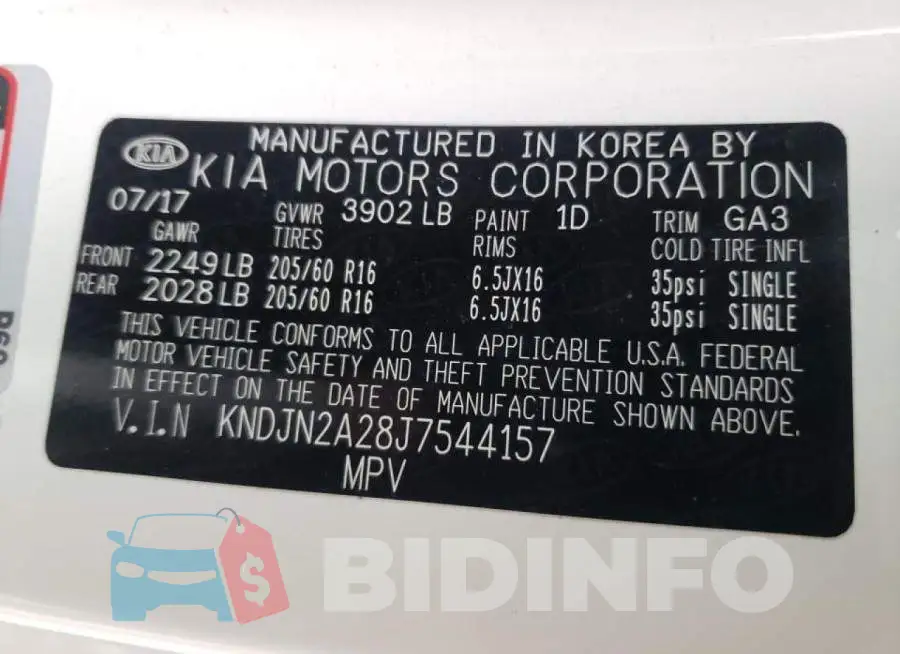 KNDJN2A28J7544157 Photo# 10
