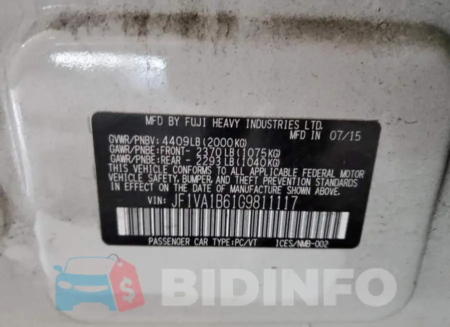 JF1VA1B61G9811117 Photo# 13