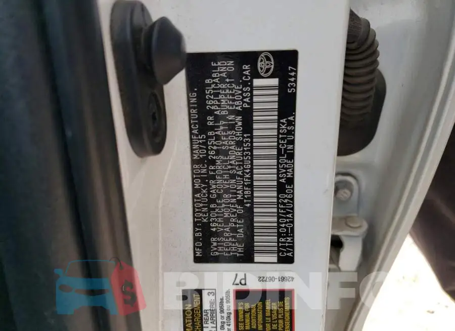 4T1BF1FK4GU531531 Photo# 12