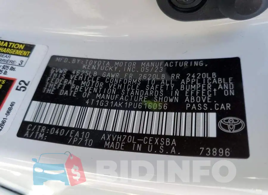 4T1G31AK1PU616056 Photo# 12