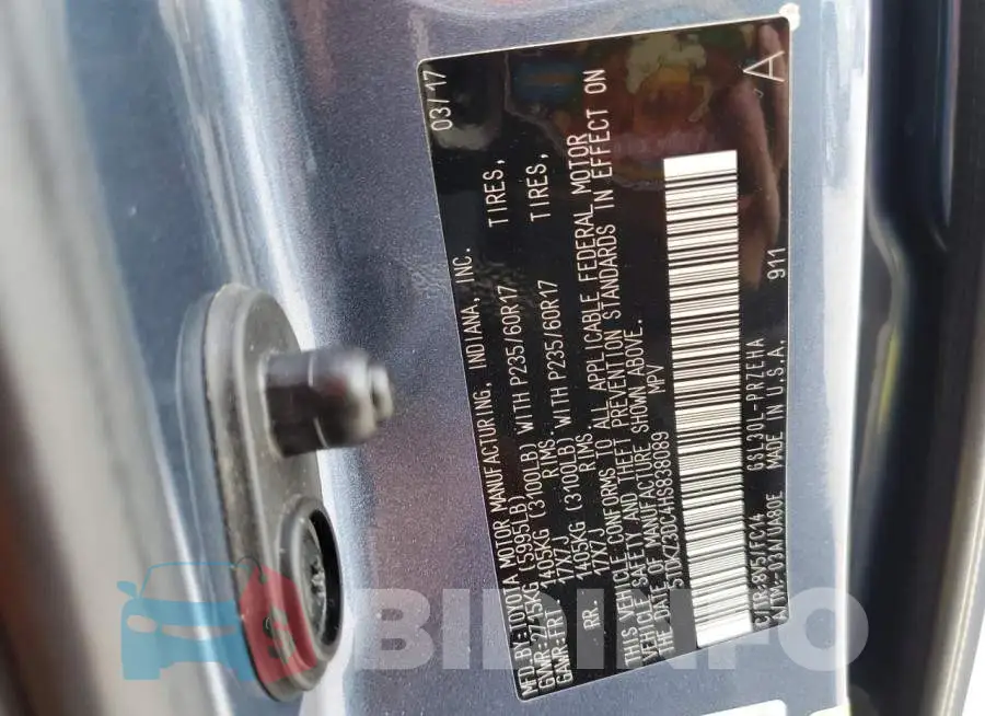 5TDKZ3DC4HS838089 Photo# 12