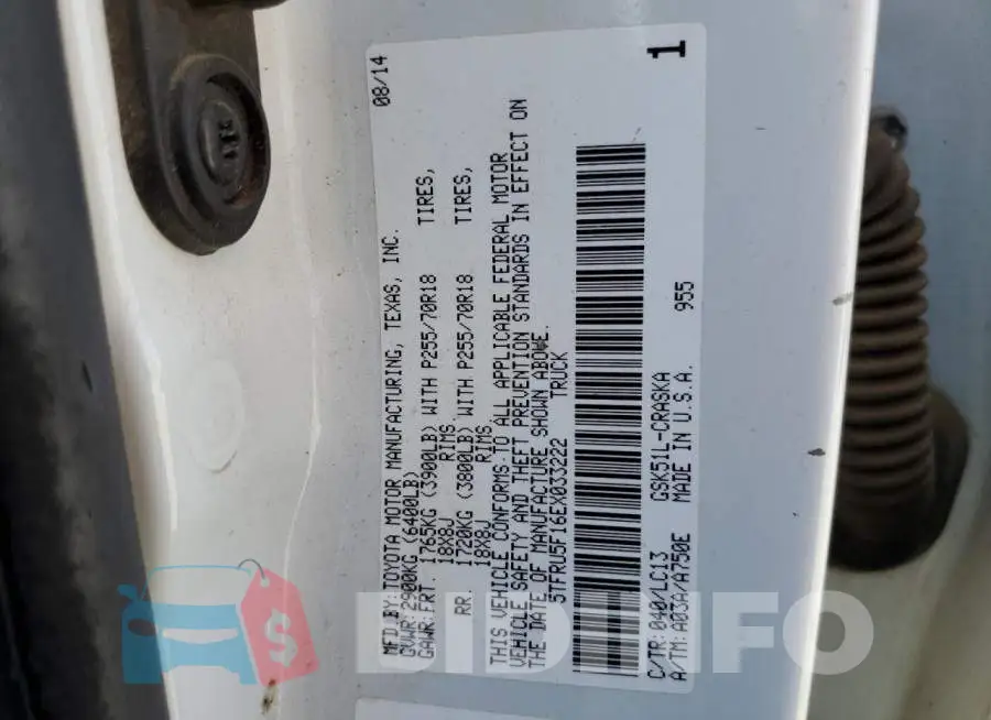 5TFRU5F16EX033222 Photo# 12
