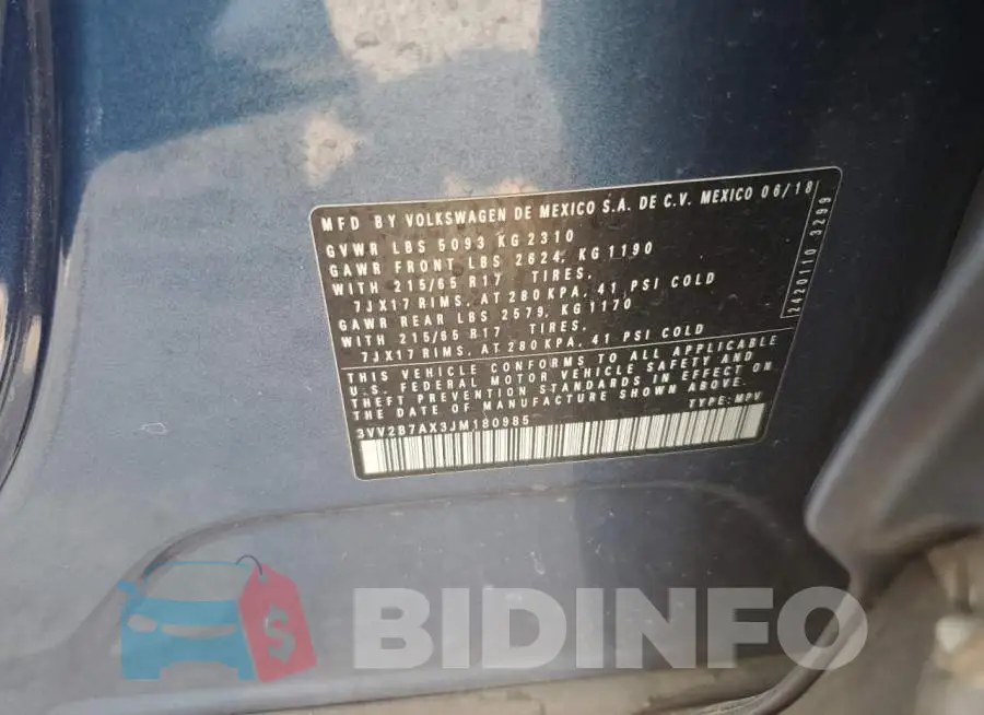 3VV2B7AX3JM180985 Photo# 12