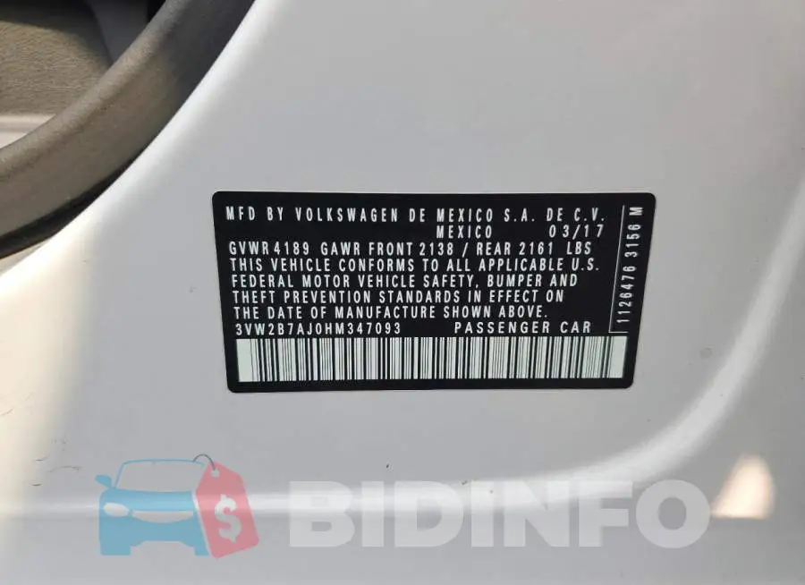 3VW2B7AJ0HM347093 Photo# 12