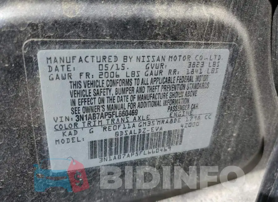 3N1AB7AP5FL660469 Photo# 12
