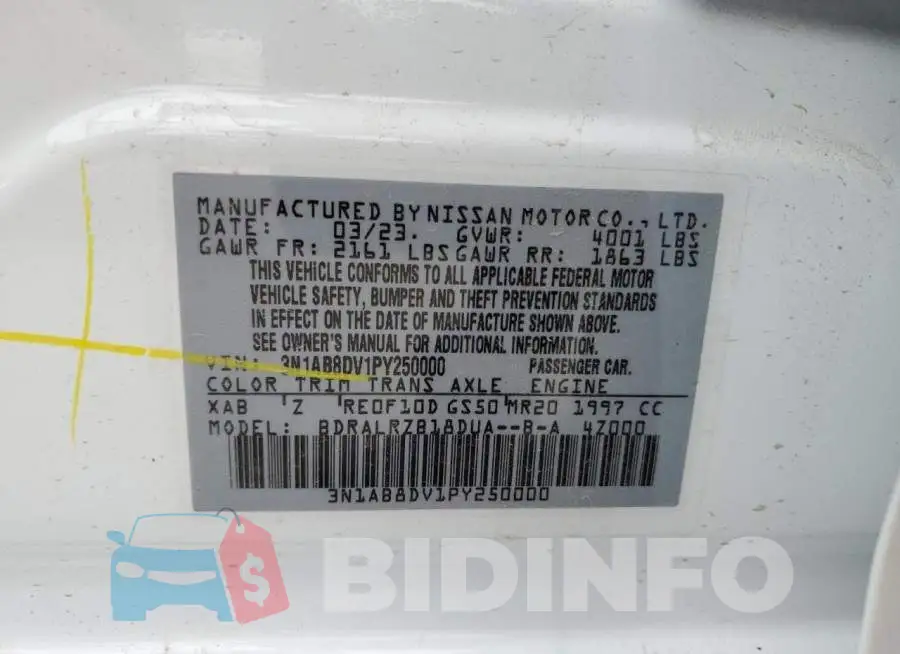 3N1AB8DV1PY250000 Photo# 12