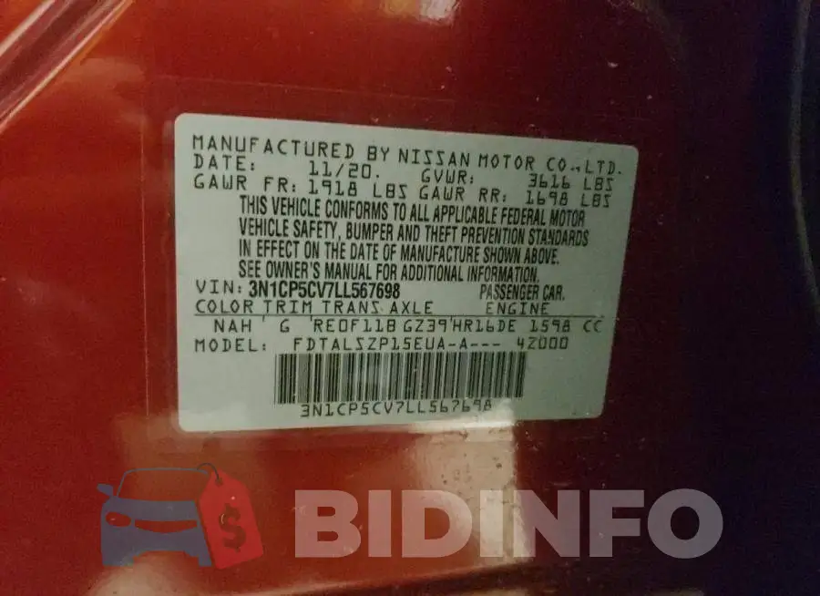 3N1CP5CV7LL567698 Photo# 12