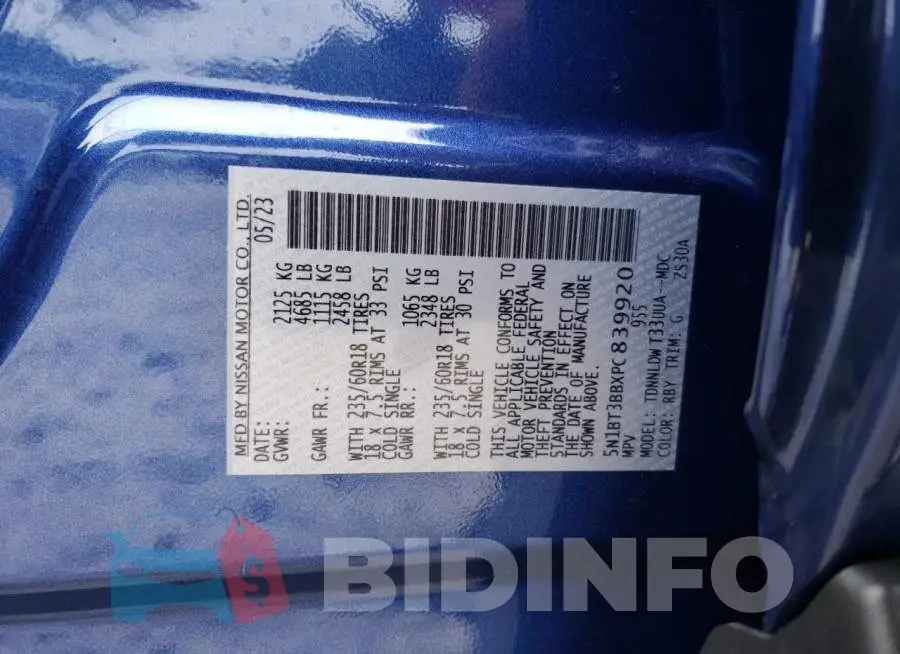 5N1BT3BBXPC839920 Photo# 13