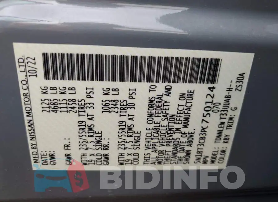 5N1BT3CB3PC750124 Photo# 13