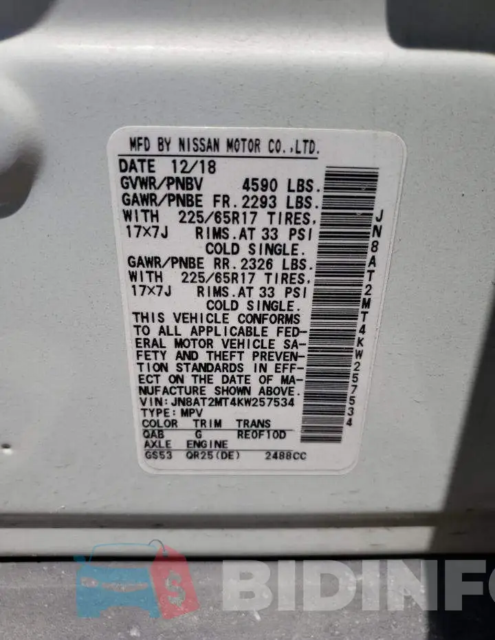 JN8AT2MT4KW257534 Photo# 14