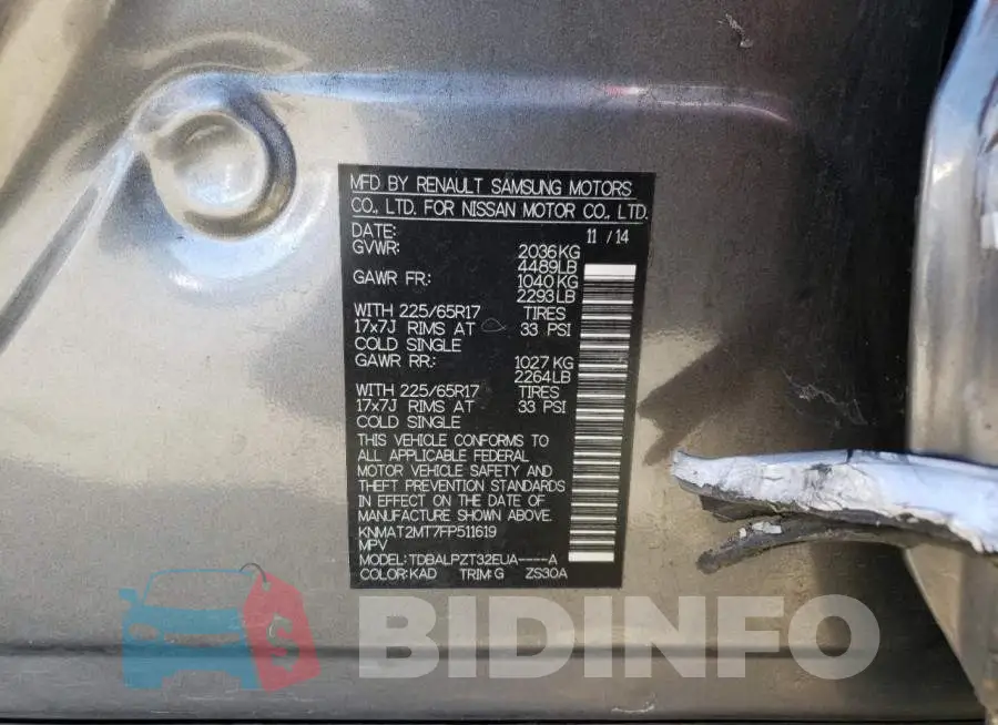 KNMAT2MT7FP511619 Photo# 12