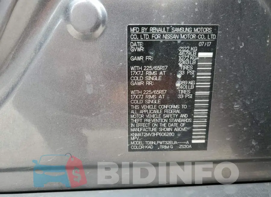 KNMAT2MV3HP606280 Photo# 13