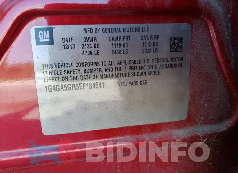1G4GA5GR5EF184641 Photo# 13