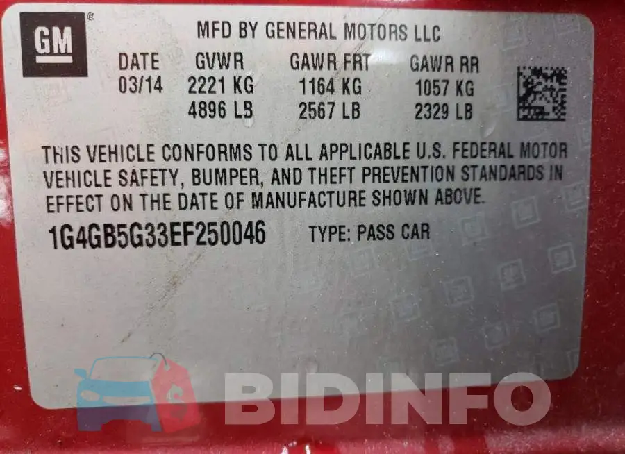 1G4GB5G33EF250046 Photo# 12