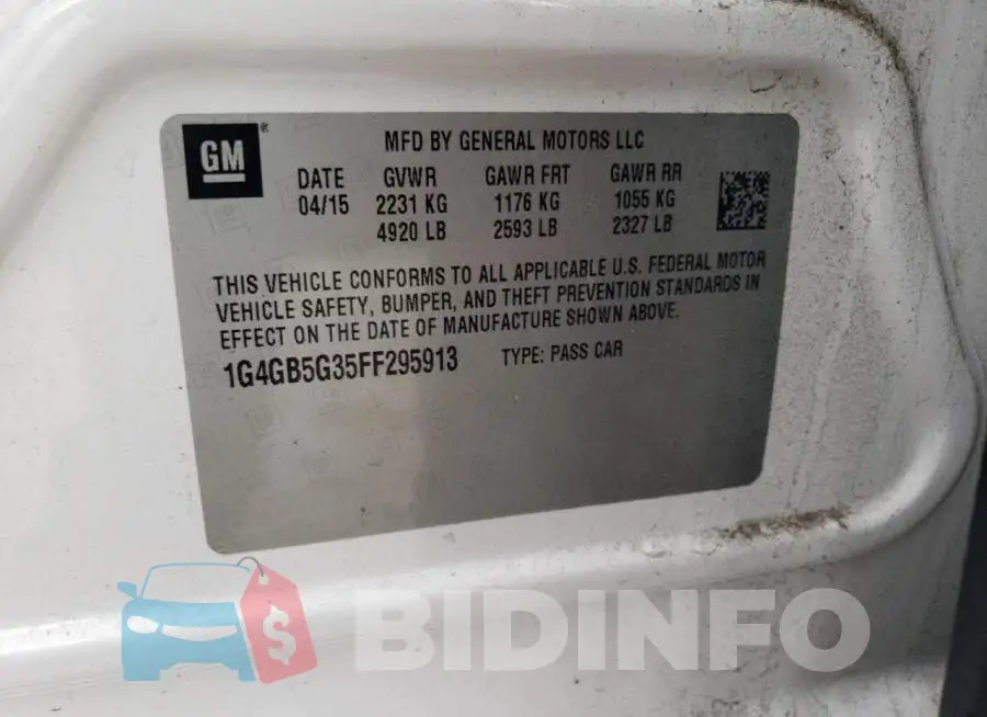 1G4GB5G35FF295913 Photo# 13