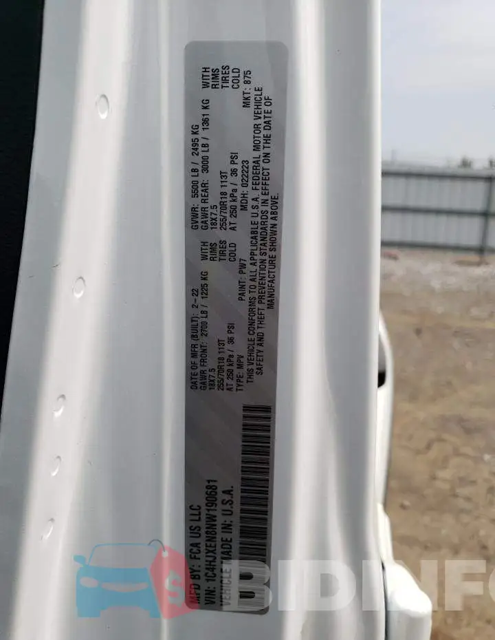 1C4HJXEN8NW190681 Photo# 13