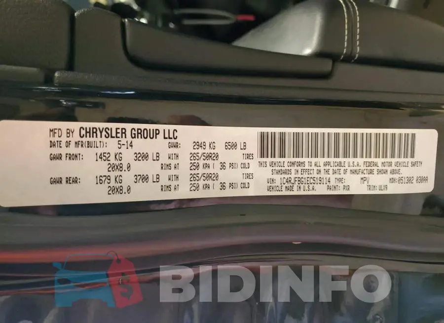 1C4RJFBG1EC519114 Photo# 13